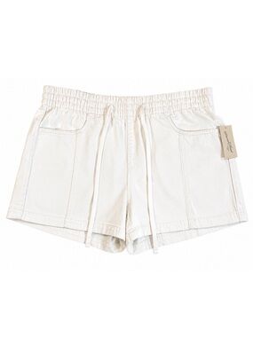 Universal Thread White Elastic-Waist Denim Shorts Size XL